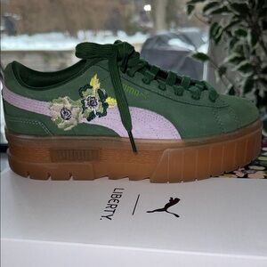 Puma Green and Purple Mayze Liberty Sneakers